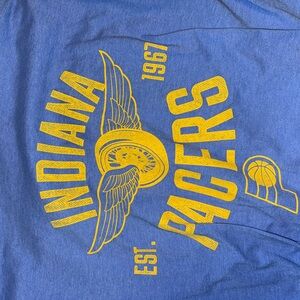 Indiana Pacers Blue and Yellow Graphic Tee